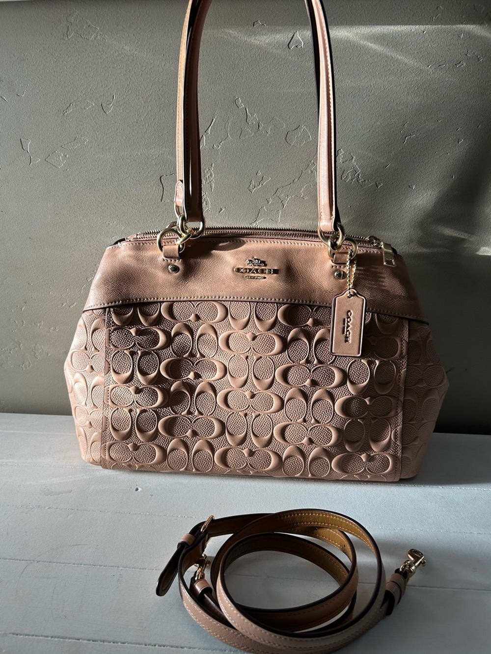 Coach Madison Gathered Leather Satchel